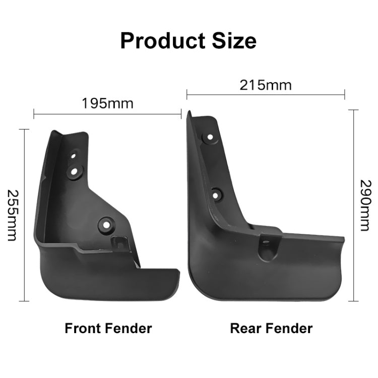 For Mazda CX-5 2022 4pcs/Set Car Auto Soft Plastic Splash Flaps Fender Guard - Mudguards by buy2fix | Online Shopping UK | buy2fix