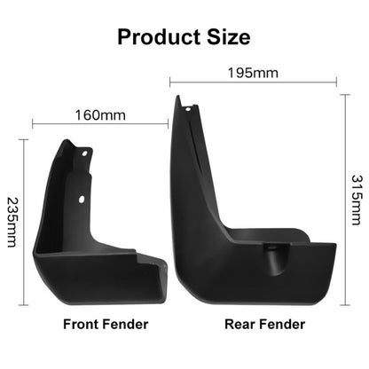 For Honda Fit Jazz Sport 2018-2020 4pcs/Set Car Auto Soft Plastic Splash Flaps Fender Guard - Mudguards by buy2fix | Online Shopping UK | buy2fix