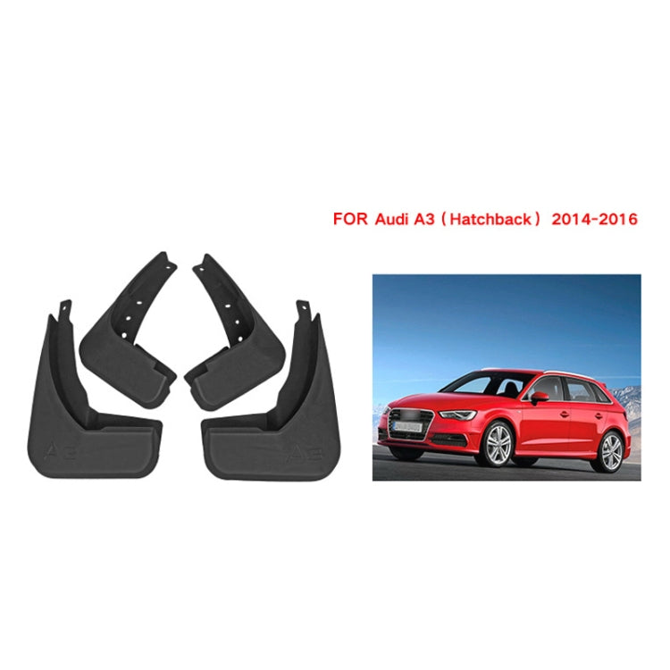 For Audi A3 Hatchback 2014-2016 4pcs/Set Car Auto Soft Plastic Splash Flaps Fender Guard - Mudguards by buy2fix | Online Shopping UK | buy2fix