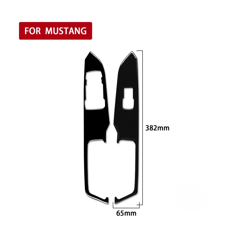 For Ford Mustang 2015-2020 Car Window Lift Decorative Sticker, Left Drive (Black) - In Car by buy2fix | Online Shopping UK | buy2fix