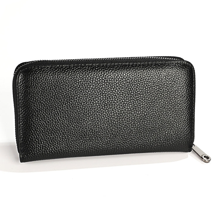 KB196 Top-grain Leather Large Capacity Multi-function 36-Bit Anti-magnetic RFID Organ Card Package Wallet(Black) - Antimagnetic RFID Package by buy2fix | Online Shopping UK | buy2fix