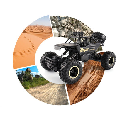 HD6026 1:12 Large Alloy Climbing Car Mountain Bigfoot Cross-country Four-wheel Drive Remote Control Car Toy, Size: 37cm(Gold) - RC Cars by buy2fix | Online Shopping UK | buy2fix