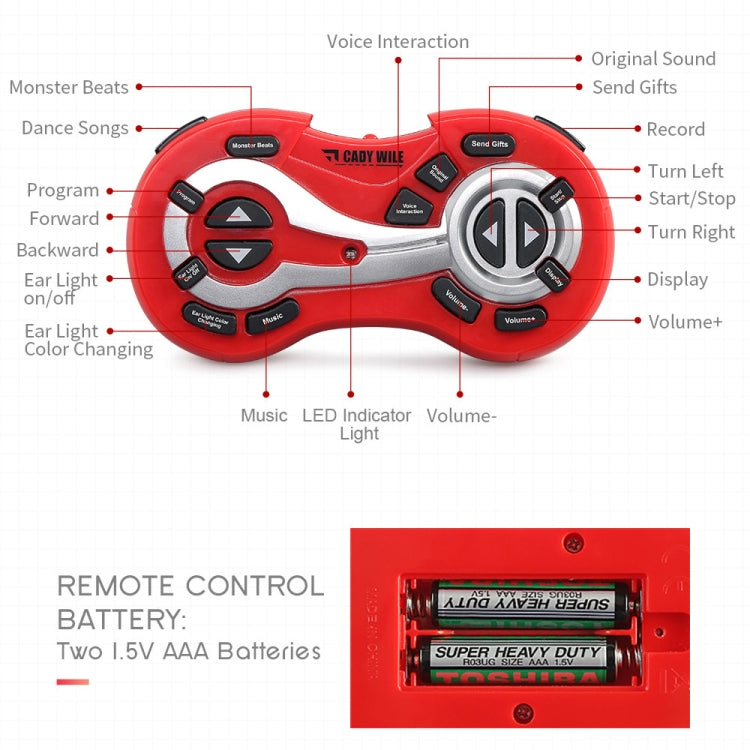 YDJ-K3 Smart Robots Support Dance Voice Control Education(Red) - RC Robots by buy2fix | Online Shopping UK | buy2fix