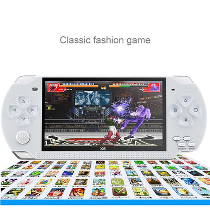 X6 4.3 inch Screen Retro Portable Game Console with 3MP Camera, Built-in 10000 Games, Supports E-book / Recording / Music Playing / Video Playing(White) - Pocket Console by buy2fix | Online Shopping UK | buy2fix