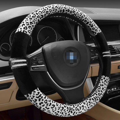 Leopard Grain Steering Wheel Cover, Adaptation Steering Wheel Diameter: 37-38 cm - Steering Wheel Accessories by buy2fix | Online Shopping UK | buy2fix