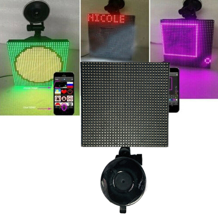 32x32 Pixel Full Color Wireless Bluetooth APP Control Emoji Smiley Faces LED Car Sign LED Display Lighting Board - Car Monitor by buy2fix | Online Shopping UK | buy2fix