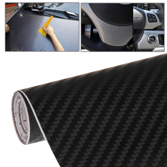 Car Decorative 3D Carbon Fiber PVC Sticker, Size: 152cm x 50cm(Black) - Auto Film by buy2fix | Online Shopping UK | buy2fix