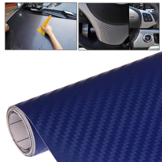 Car Decorative 3D Carbon Fiber PVC Sticker, Size: 152cm x 50cm(Blue) - Auto Film by buy2fix | Online Shopping UK | buy2fix