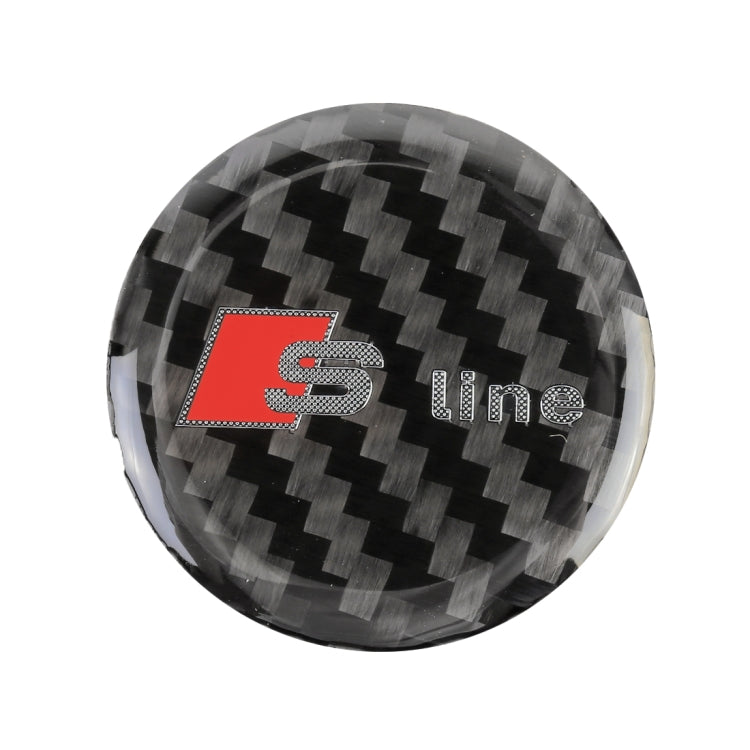 Car Carbon Fiber Gear Multimedia Knob Decorative Sticker for Audi A3 - Car Interior Mouldings by buy2fix | Online Shopping UK | buy2fix