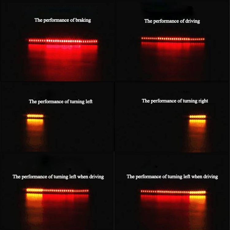 5W 12V 300LM Red+Yellow Light 32 LED Brake lights For Motorcycle, Cable Length:50cm - Others by buy2fix | Online Shopping UK | buy2fix