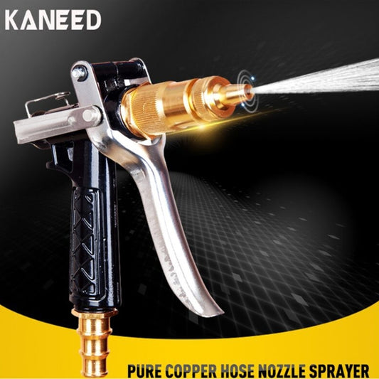 KANEED High Pressure Pure Copper Hose Nozzle Sprayer for Car Washing Garden/Lawn Watering Room/Deck/Floor Cleaning Support Adjustable Water Flow - Car Washer & Accessories by KANEED | Online Shopping UK | buy2fix