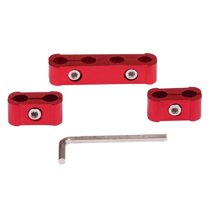 3 PCS Aluminum Engine Spark Plug Wire Separator Divider Organizer Clamp Kit (Red) - In Car by buy2fix | Online Shopping UK | buy2fix