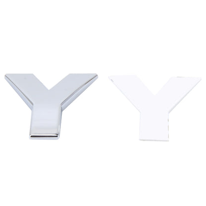 Car Vehicle Badge Emblem 3D English Letter Y Self-adhesive Sticker Decal, Size: 4.5*4.5*0.5cm - 3D Metal Sticker by buy2fix | Online Shopping UK | buy2fix