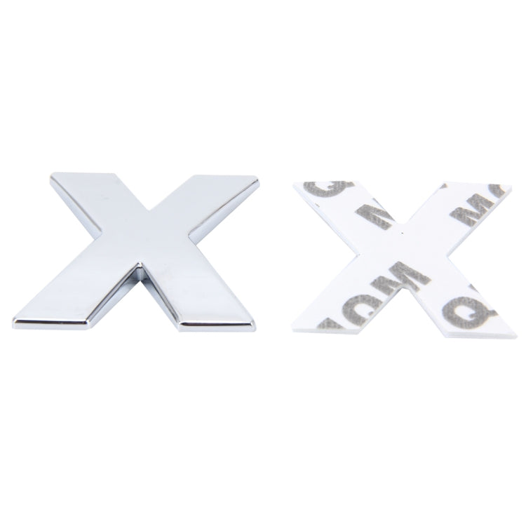 Car Vehicle Badge Emblem 3D English Letter X Self-adhesive Sticker Decal, Size: 4.5*4.5*0.5cm - 3D Metal Sticker by buy2fix | Online Shopping UK | buy2fix