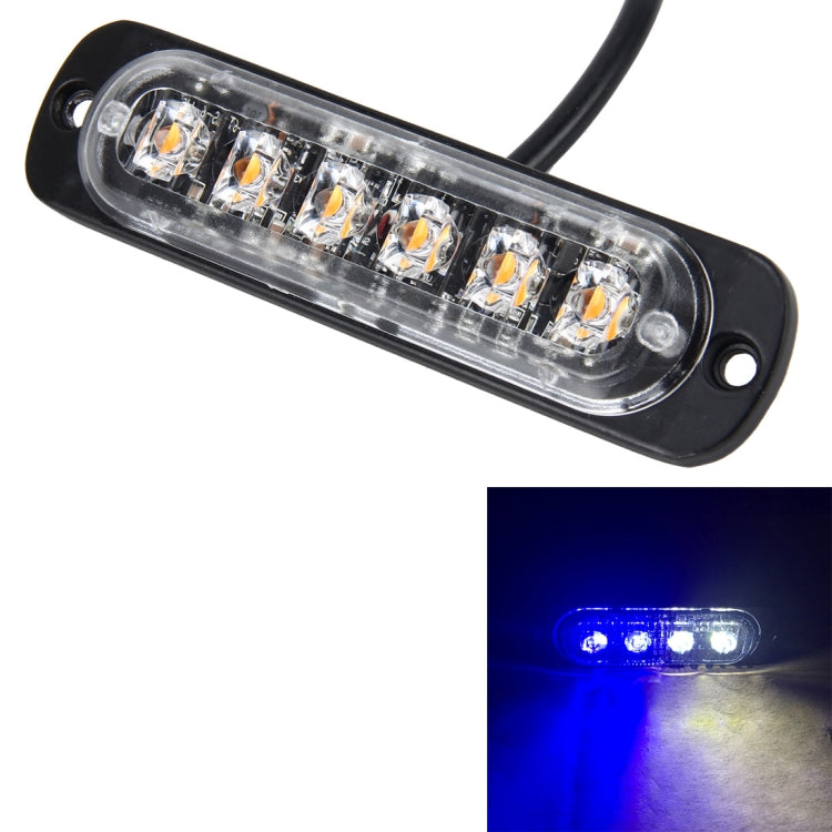 DC 12V-24V 2W 6LEDs SMD-2835 Lamps 17 Flash Patterns 3 Lines Car Flash Lamp Waterproof Car Truck Emergency Strobe Flash Warning Light, Cable Length: 90cm - Warning Lights by buy2fix | Online Shopping UK | buy2fix