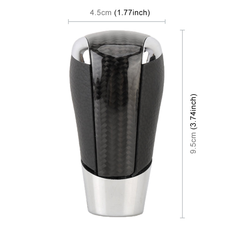 Universal Carbon Fiber Texture Leather Hole Pattern Car Gear Shift Knob Modified Shifter Lever Knob - Shift Knob by buy2fix | Online Shopping UK | buy2fix