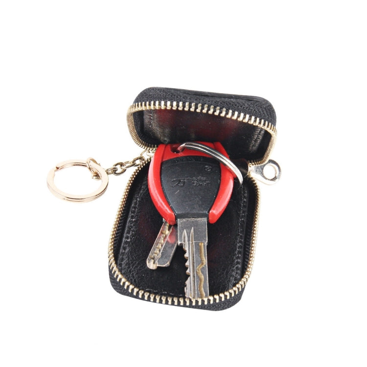 Universal Pure Cow Leather Waist Hanging Zipper Wallets Key Holder Bag (No Include Key) - Car Key Cases by buy2fix | Online Shopping UK | buy2fix