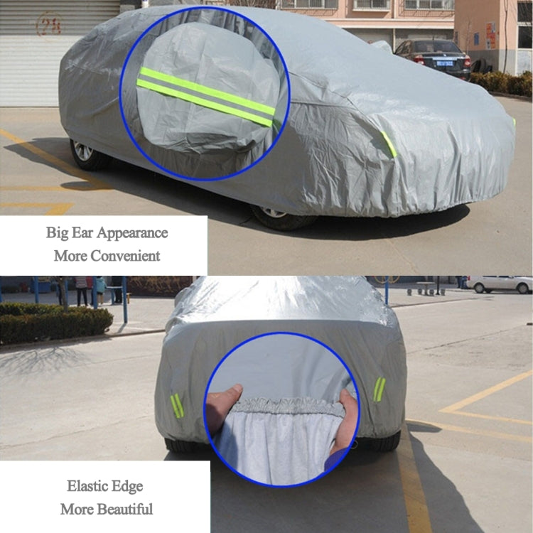 PVC Anti-Dust Sunproof SUV Car Cover with Warning Strips, Fits Cars up to 4.8m(187 inch) in Length - PE Material by buy2fix | Online Shopping UK | buy2fix