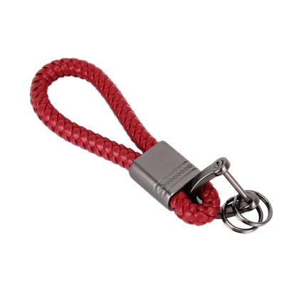 PU Leather Braided Strap Zinc Alloy Keychain Keyring, Random Color Delivery - Key Rings by buy2fix | Online Shopping UK | buy2fix