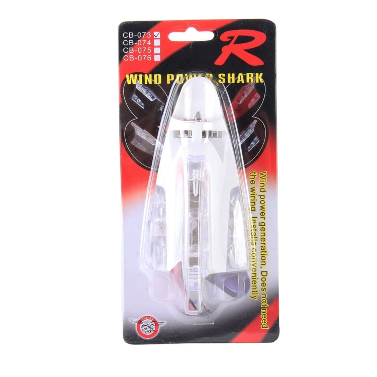 CB-073 Colorful Warning Light Wind Power Shark Fin Antenna Car Decoration(White) - Aerials by buy2fix | Online Shopping UK | buy2fix