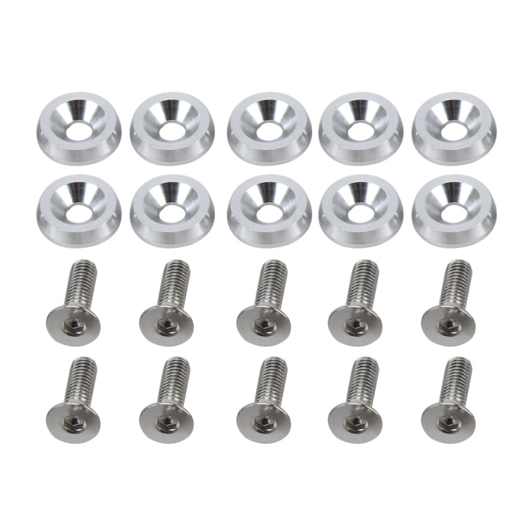 10 PCS Car Modified Screw Gaskets Bodywork Stainless Steel Gasket Bolts, Diameter: 19mm(Silver) - In Car by buy2fix | Online Shopping UK | buy2fix