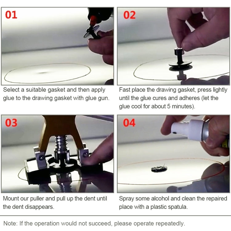 29 in 1 Auto Car Dent Lifter-Glue Puller Aluminium Alloy Tab Bodywork Repair Tools Kit, with 20W Glue Gun, US Plug or EU Plug - In Car by buy2fix | Online Shopping UK | buy2fix