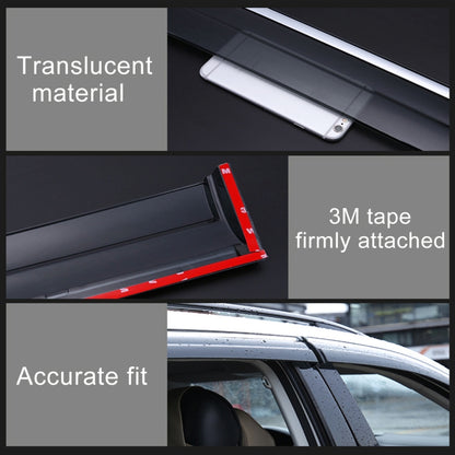 4 PCS Window Sunny Rain Visors Awnings Sunny Rain Guard for Honda Fit 2008-2013 Version Second Generation Hatchback - Window Foils & Solar Protection by buy2fix | Online Shopping UK | buy2fix