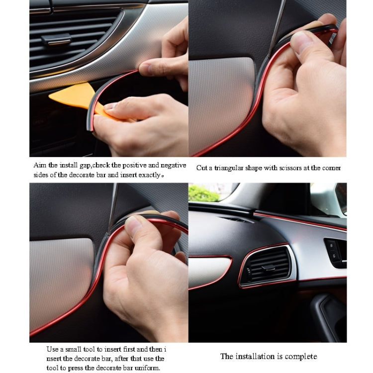 5m Flexible Trim For DIY Automobile Car Interior Moulding Trim Decorative Line Strip with Film Scraper(Red) - Anti Collision Sticker by buy2fix | Online Shopping UK | buy2fix