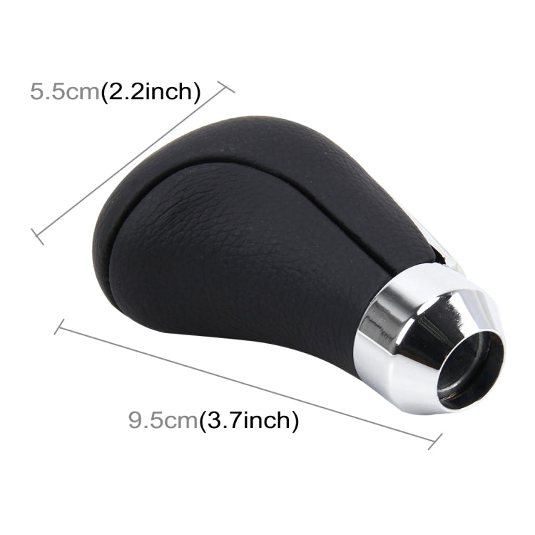 Universal Car Leather Metal Gear Shift Knob Modified Car Auto Transmission Shift Lever Knob(Black) - In Car by buy2fix | Online Shopping UK | buy2fix