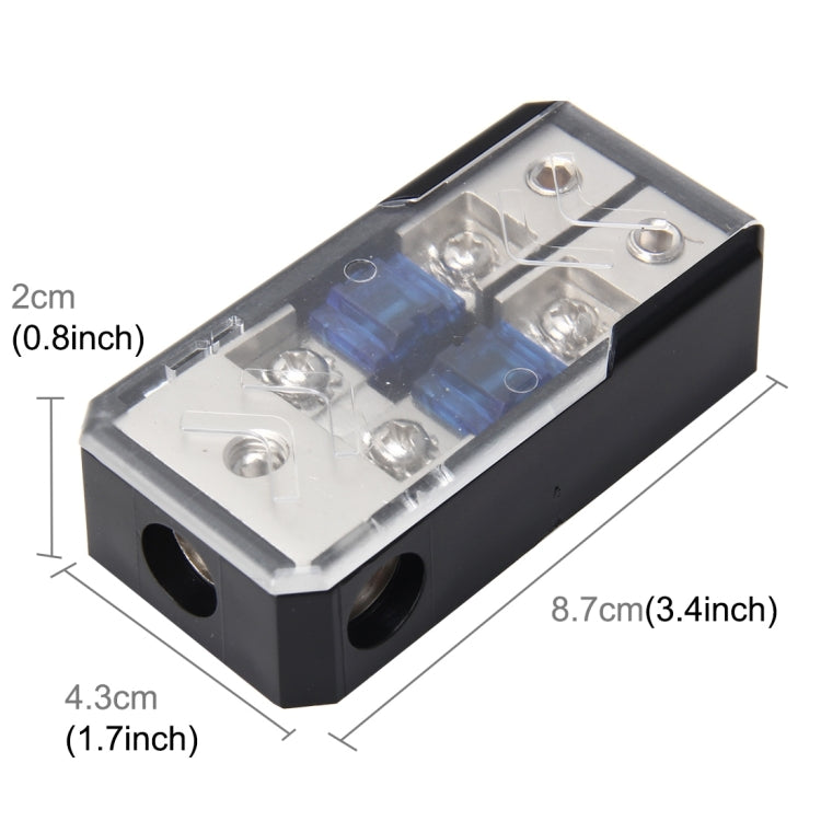 Car Stereo Car Audio Fuse Holder Insurance 60A Car Audio Fuse Holder 1 in 2 Ways Car Auto Fuse Holder Blade Fuse Holder for Car Audio - In Car by buy2fix | Online Shopping UK | buy2fix