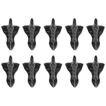 10 PCS Universal Car Carbon Fiber Shark Fin Diffuser Vortex Generator Roof Spoiler - Decorative Sticker by buy2fix | Online Shopping UK | buy2fix