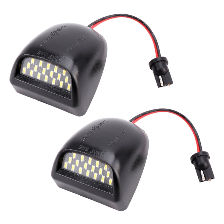 2 PCS DC 12V 3W 150LM 6000K LED License Plate Light 18LEDs SMD-4014 Bulbs Lamps for Chevrolet - License Plate Lights by buy2fix | Online Shopping UK | buy2fix