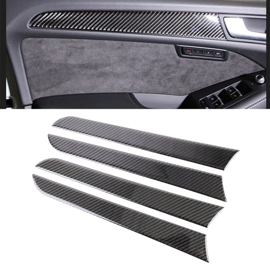 4 PCS Car Carbon Fiber Inner Door Panel Decorative Sticker for Audi A4L / A5 / Q5 - Car Interior Mouldings by buy2fix | Online Shopping UK | buy2fix