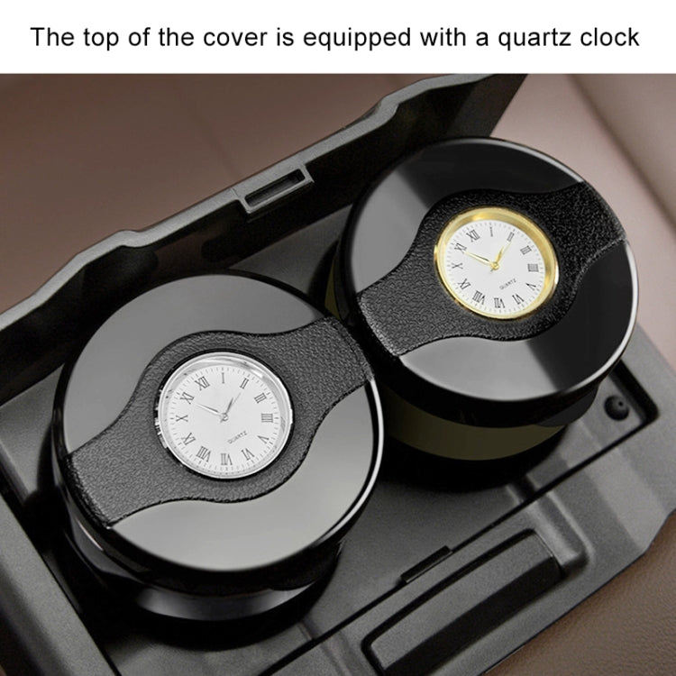 Multi-function Portable Creative LED Car Cigarette Ash Tray Ashtray with Clock(Gold) - Ashtrays by buy2fix | Online Shopping UK | buy2fix