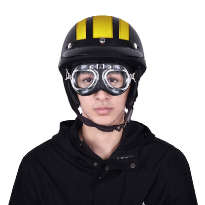 Winter Season Motorcycle Breathable Safty Helmet(Yellow) - Helmets by buy2fix | Online Shopping UK | buy2fix