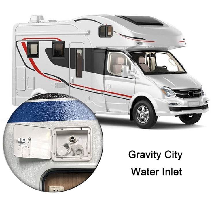 White Water Inlet Integrated Fill Dish Hatch Lock for RV Trailer Camper - In Car by buy2fix | Online Shopping UK | buy2fix