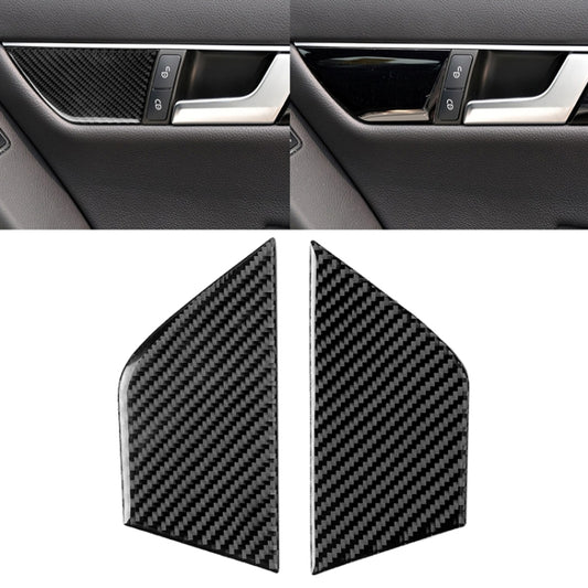 2 PCS Car Carbon Fiber Seat Adjustment Panel Decorative Sticker for Mercedes-Benz W204 2007-2013 - Car Interior Mouldings by buy2fix | Online Shopping UK | buy2fix