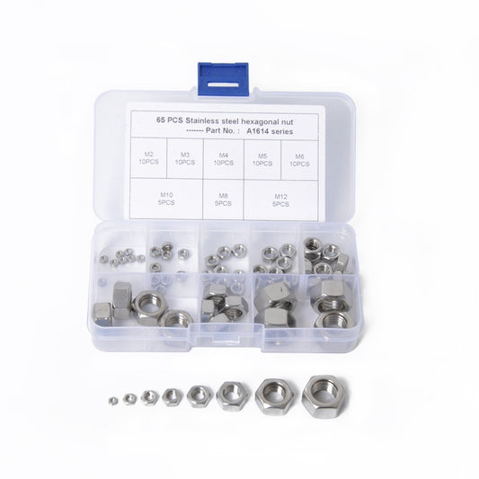 65 PCS Car 304 Stainless Steel Hexagon Socket Screws Assortment Kit M2-M12 - In Car by buy2fix | Online Shopping UK | buy2fix