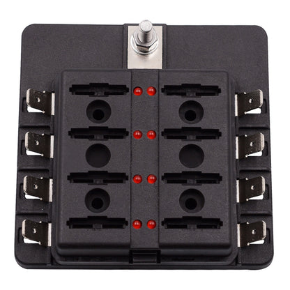 1 in 8 Out Fuse Box PC Terminal Block Fuse Holder Kits with LED Warning Indicator for Auto Car Truck Boat - In Car by buy2fix | Online Shopping UK | buy2fix