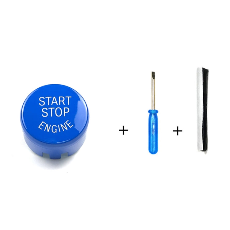 Car Engine Start Key Push Button Cover for BMW G / F Chassis,  with Start and Stop (Blue) - In Car by buy2fix | Online Shopping UK | buy2fix