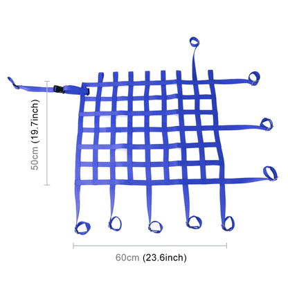 Universal Nylon Car Window Net Car Rally Racing Safety Collision Mesh, Size: 60 x 50cm(Blue) - In Car by buy2fix | Online Shopping UK | buy2fix