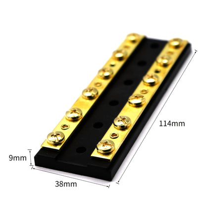 12 Way 6P Power Distribution Dual Bus Bar 12-bit Distribution Box for Car / RV / Boat - In Car by buy2fix | Online Shopping UK | buy2fix