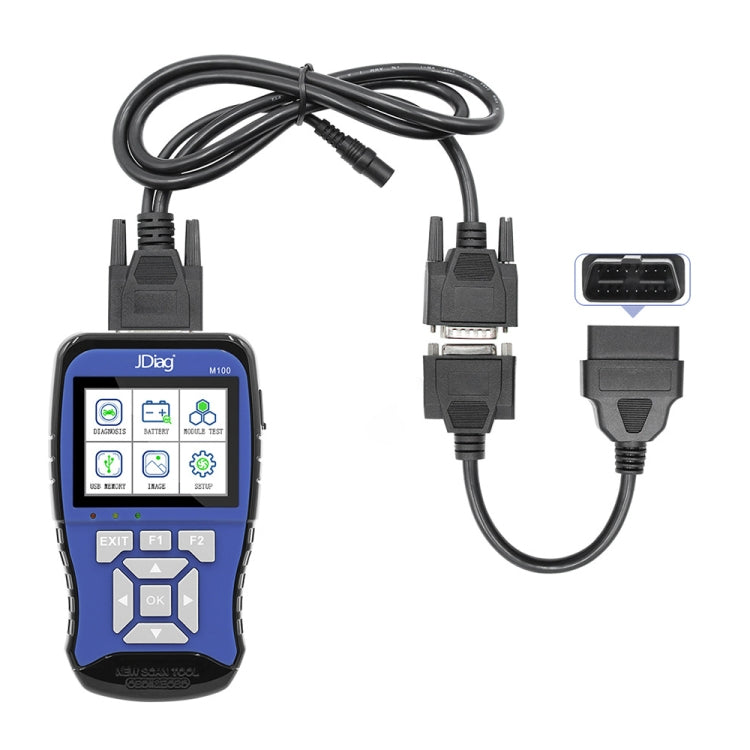 JDiag M100 Motorcycles 2 in1 OBD Scanner Battery Tester, Simplified Version - In Car by buy2fix | Online Shopping UK | buy2fix