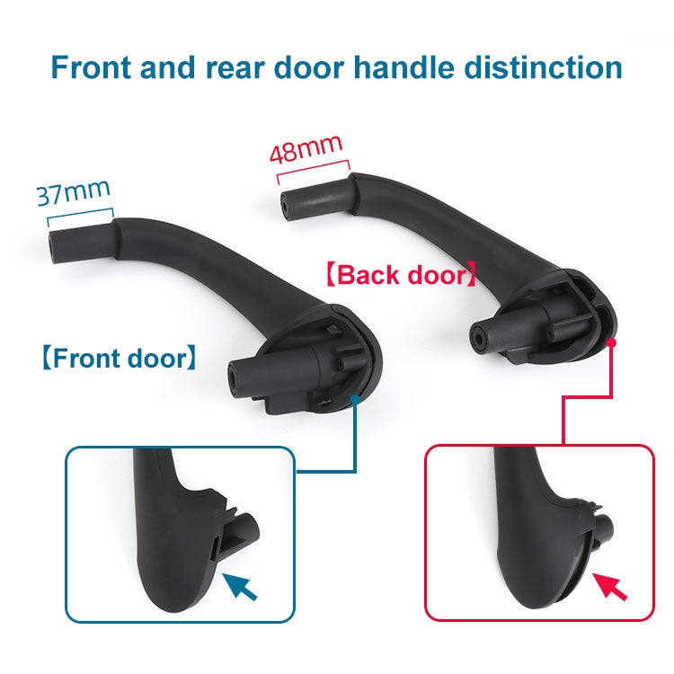 Car Rear Left Inside Doors Handle Pull Trim Cover for Mercedes-Benz C-class W203 -2007, Left Driving (Black) - In Car by buy2fix | Online Shopping UK | buy2fix