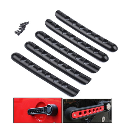 5 PCS Auto Handle Cover Door Aluminum Grab Handle Cover for Jeep Wrangler JK 4-Door 2007 -2017(Black) - In Car by buy2fix | Online Shopping UK | buy2fix