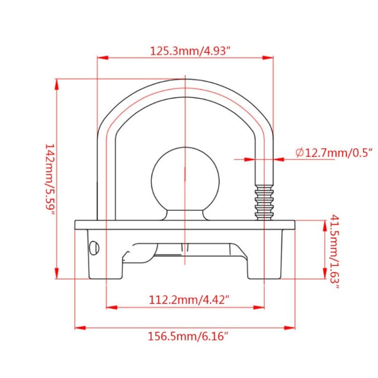 Universal Trailer Ball Hitch Coupler Lock Adjustable Trailer U Shape Coupling Lock, Random Color Delivery - In Car by buy2fix | Online Shopping UK | buy2fix