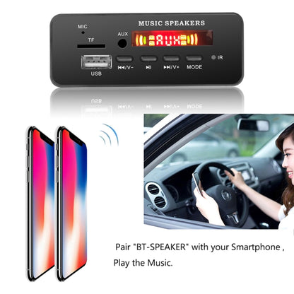 Car 12V 2x3W Audio MP3 Player Decoder Board FM Radio TF USB 3.5mm AUX, with Bluetooth & Recording Call Function & Remote Control -  by buy2fix | Online Shopping UK | buy2fix