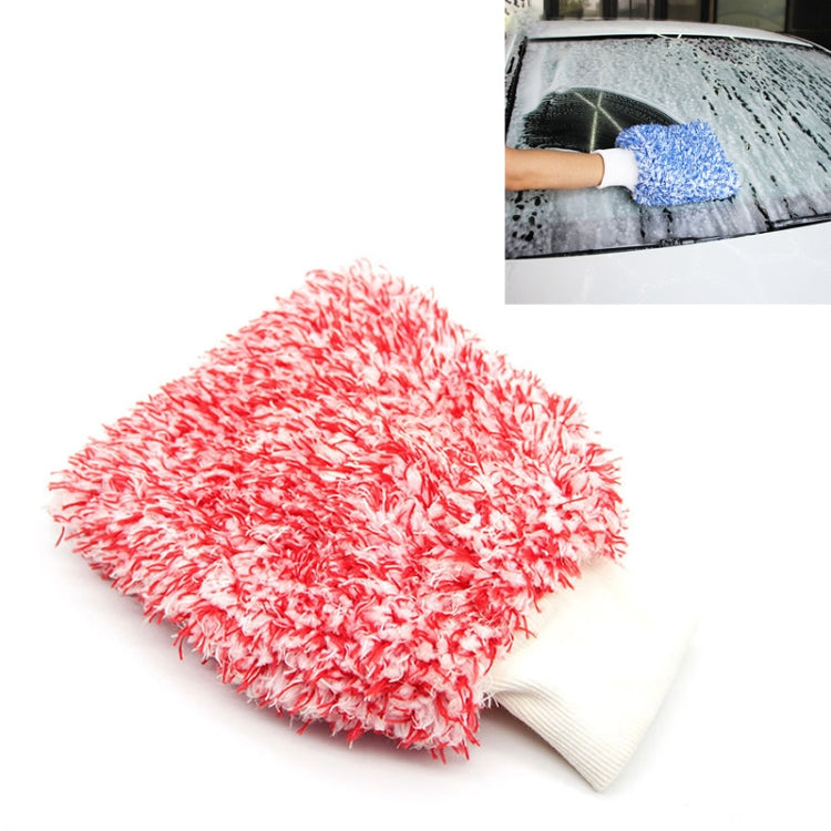 Microfiber Dusting Mitt Car Window Washing Cleaning Cloth Duster Towel Gloves (Red) -  by buy2fix | Online Shopping UK | buy2fix