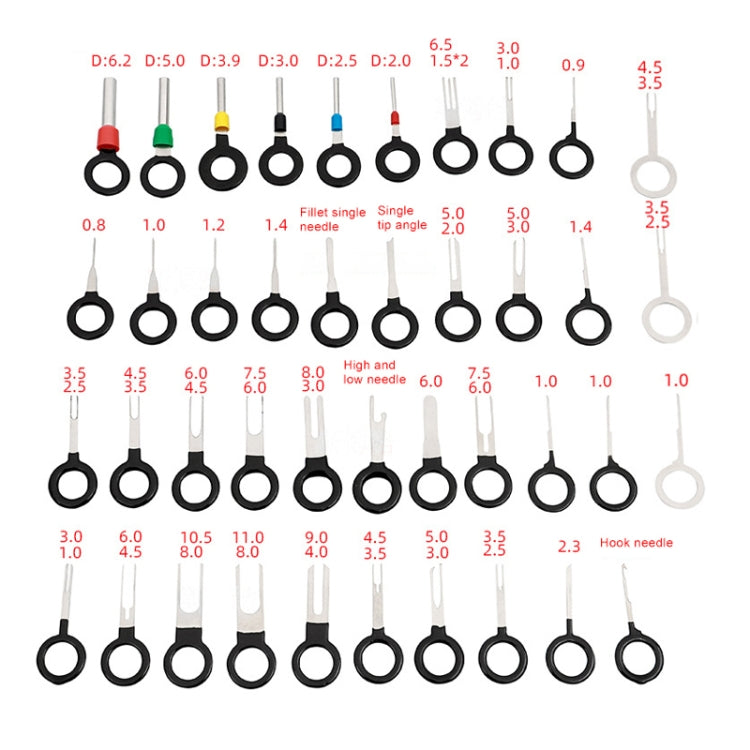 59 in 1 Car Plug Circuit Board Wire Harness Terminal Extraction Pick Connector Crimp Pin Back Needle Remove Tool - In Car by buy2fix | Online Shopping UK | buy2fix