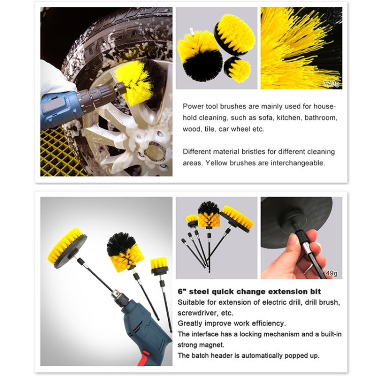 37 in 1 Floor Wall Window Glass Cleaning Descaling Electric Drill Brush Head Set - Home & Garden by buy2fix | Online Shopping UK | buy2fix